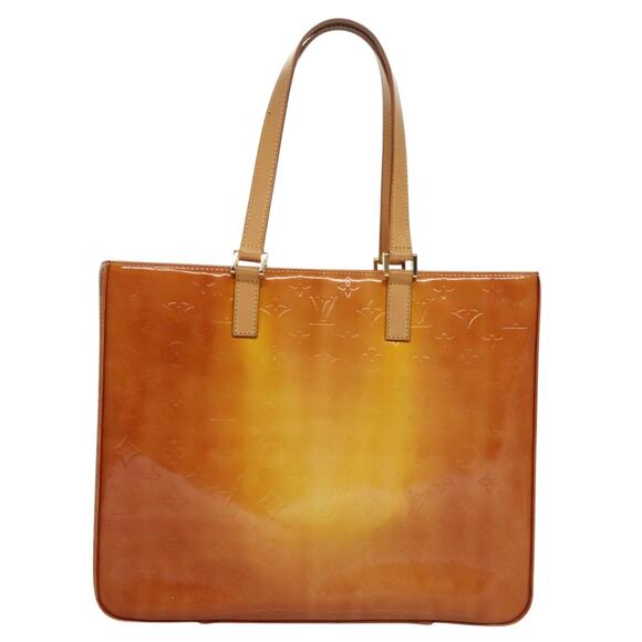 LOUIS VUITTON Monogram Vernis Columbus Tote Bag Lime Yellow M91047 - Picture 3 of 13